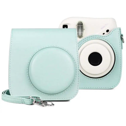 Retro PU Leather Protective Case for Fujifilm Instax Mini 7+ with Strap