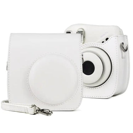 Retro PU Leather Protective Case for Fujifilm Instax Mini 7+ with Strap