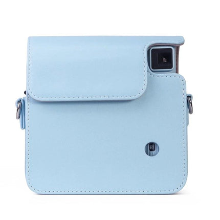Protective PU Leather Case with Strap for Fujifilm Instax Square SQ1 in light blue, durable compact cover with adjustable shoulder strap