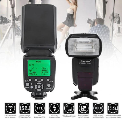 Triopo Speedlite Flash for Canon Camera Photography Use - GN58 TTL wireless flash for portraits and events