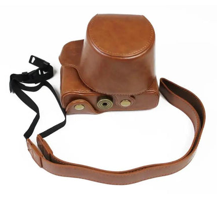 PU Leather Protective Camera Case with Strap and Soft Interior