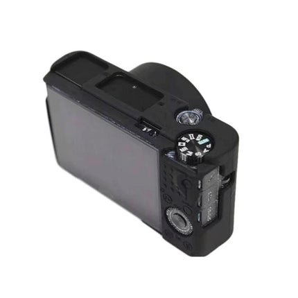 Durable Soft Silicone Protective Case for Sony Cyber-Shot Cameras black fitted cover showing rear LCD and control dial