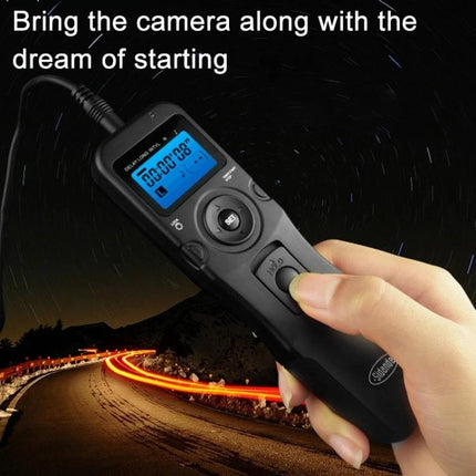 Shutter Release Remote with Interval Timer for Canon Cameras handheld remote used for long exposure star trails and time-lapse photography