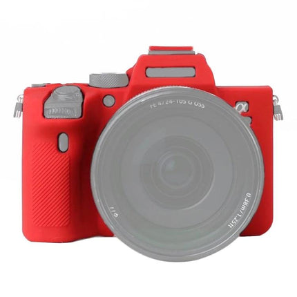 Durable Soft Silicone Protective Case for Sony A7R4 Camera red soft silicone cover protects camera from scratches and impacts