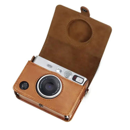 FUJIFILM Instax Mini Evo Leather Camera Case with Adjustable Strap | Syndmart