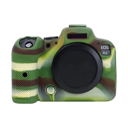 Soft Silicone Litchi Texture Case for Canon EOS R6 Camera
