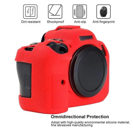 Soft Silicone Litchi Texture Case for Canon EOS R6 Camera