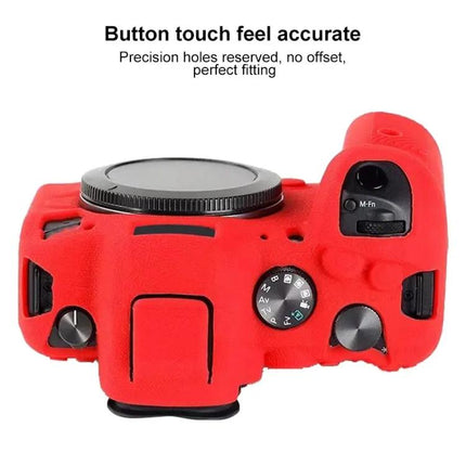Soft Silicone Litchi Texture Case for Canon EOS R6 Camera