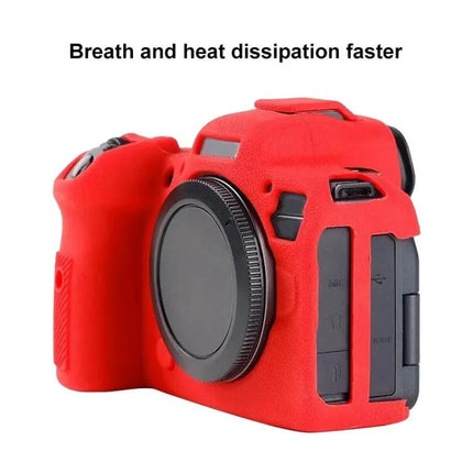 Soft Silicone Litchi Texture Case for Canon EOS R6 Camera