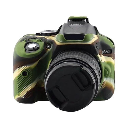 Soft and Protective Silicone Case for Nikon D5300 Camera Protection — camouflage silicone cover protecting camera body and lens