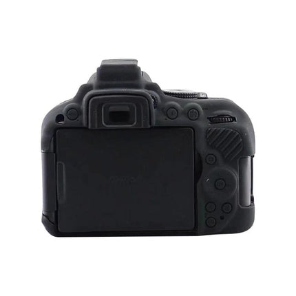 Soft and Protective Silicone Case for Nikon D5300 Camera Protection fitted on black Nikon D5300 showing rear view with access to controls