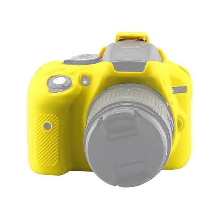 Soft and Protective Silicone Case for Nikon D5300 Camera Protection - yellow silicone camera cover front view