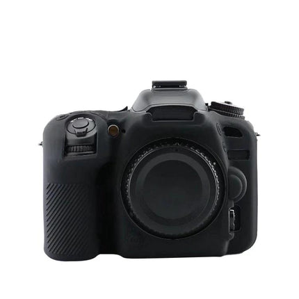 Soft Silicone Protective Case for Nikon D7500 Camera fitted on DSLR body to prevent scratches and absorb vibration during outdoor shoots