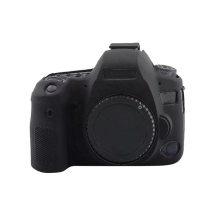 Soft Silicone Protective Case for Canon EOS 6D Mark II black front view showing full camera coverage and button access