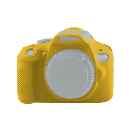 Soft Silicone Protective Case for Canon EOS 2000D Digital Camera in yellow protecting body with easy access to controls