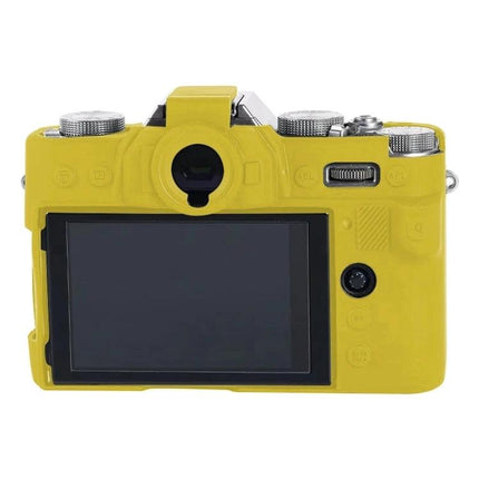 Soft Silicone Protective Case for Fujifilm X-T30 Camera bright yellow rear view showing full access to controls and LCD screen