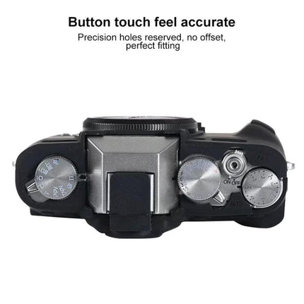 Soft Silicone Protective Case for Fujifilm X-T30 Camera showing top view with precise button cutouts and full control access