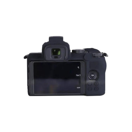 Soft Silicone Protective Case for Nikon Z50 Daily Use on back view showing touchscreen access and port openings