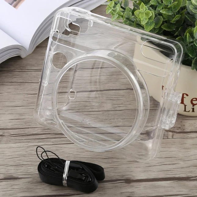 Crystal Protective Case with Strap for FUJIFILM Instax SQ6 clear durable camera cover with detachable strap protecting against dust and scratches