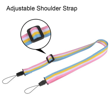 Crystal Protective Case for Fujifilm Instax Mini 9 and 8+ Cameras adjustable rainbow shoulder strap for instant camera protection and easy carrying