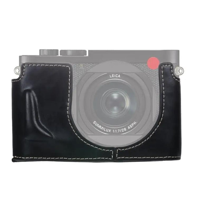 Protective PU Leather Half Case for Leica Q2 Camera | Syndmart