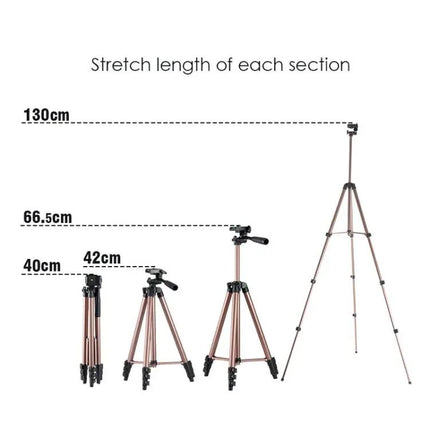 130cm Folding Aluminum Tripod with Ball Head for Photography