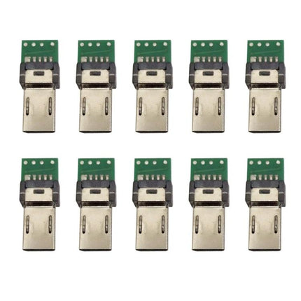 Micro USB PCB Connector Adapter for Sony Camera Data Cables - 10-pack solder-type PCB mount adapters for repairing and building camera USB cables