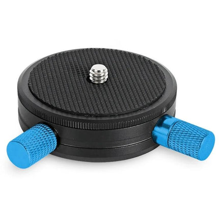BEXIN Quick Release Head for Camera Tripods with 360-Degree Rotation – compact quick-release mounting plate with blue knobs