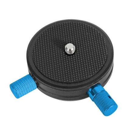 BEXIN Quick Release Head for Camera Tripods with 360-Degree Rotation — compact round quick-release plate with blue knobs for fast mounting
