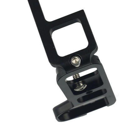 Quick Release L Plate for Sony A7II Vertical Shooting Accessory black aluminum alloy close-up on screw and mount
