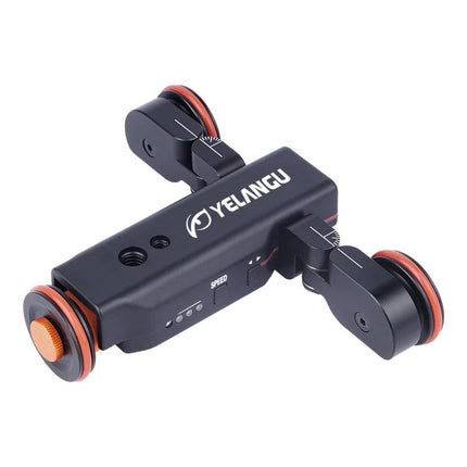 YELANGU Electric Camera Dolly for Video and Photo Recording compact motorized dolly with adjustable wheels for DSLR, micro DSLR and smartphone filming