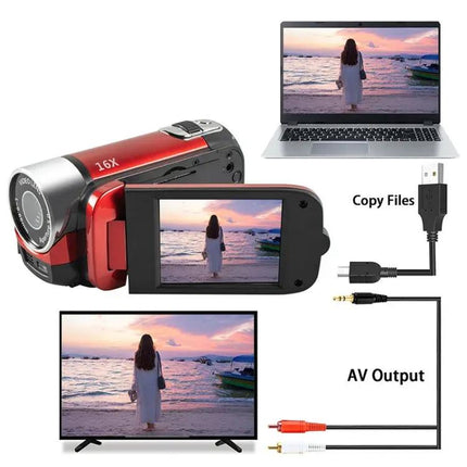 Compact Travel Digital Camera 16MP With 16x Zoom And LCD Screen