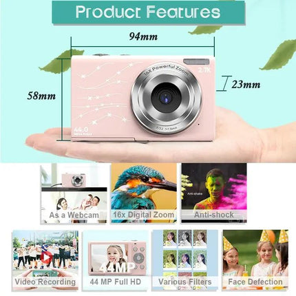 Compact Kids Digital Camera With 2.4 Inch Screen For Play