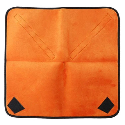 Neoprene Protective Cloth for Camera Lens Storage, 45x45cm orange neoprene cloth with corner pockets and soft interior for lens protection