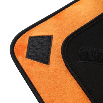 Soft Neoprene Cloth for Protecting Camera Lenses, 40x40cm Size - orange inner lining close-up showing soft neoprene and velcro edges
