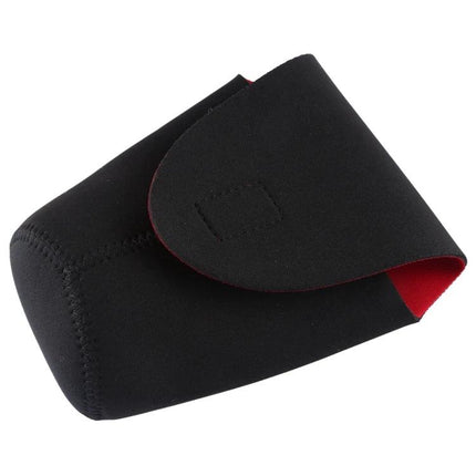 Protective Neoprene Storage Bag for SLR Camera Lenses, 5-in-1 Package - black neoprene lens pouch with red interior, padded storage for multiple lenses