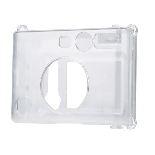 Crystal Protective Case with Strap for Fujifilm Instax Mini EVO clear protective camera cover with strap loops, travel-friendly