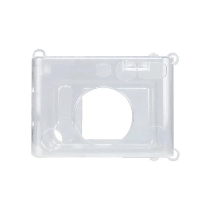 Crystal Protective Case with Strap for Fujifilm Instax Mini EVO clear protective shell showing camera lens and strap loops