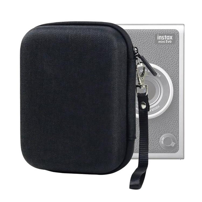 Hard Case Storage Bag for Fujifilm Instax Mini Evo Camera black protective travel case with wrist strap