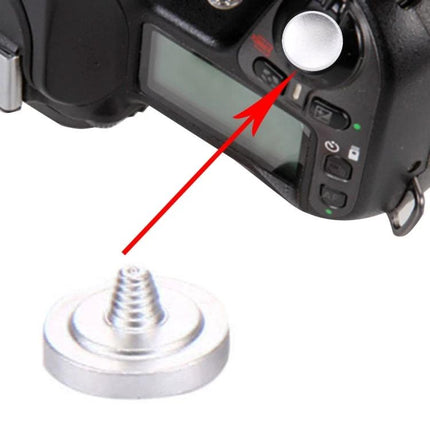 Universal 11mm Metal Shutter Release Button for Cameras - ergonomic metal shutter release installed on DSLR to reduce hand strain
