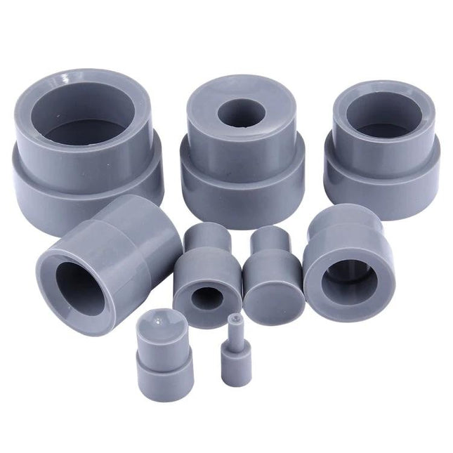 Fittest Rubber Tool Set for Camera Lens Removal with 9 Pieces — 9 rubber adapters (18 sizes) for safe lens ring removal without scratches