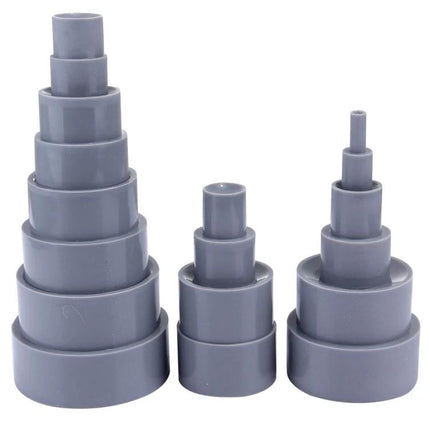 Fittest Rubber Tool Set for Camera Lens Removal with 9 Pieces - gray rubber stepped adapters for safe lens ring removal