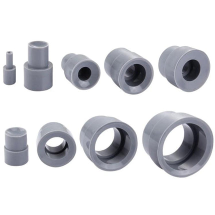 Fittest Rubber Tool Set for Camera Lens Removal with 9 Pieces — gray rubber ring protectors in various sizes for gentle lens ring removal