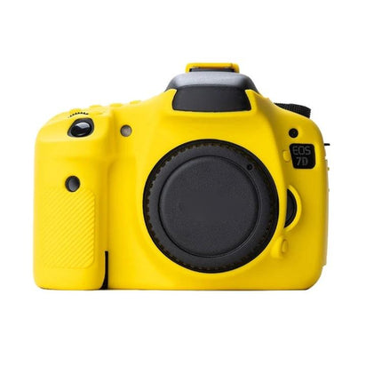 Protective Soft Silicone Case for Canon EOS 7D, Ideal for Daily Use yellow silicone camera cover front view