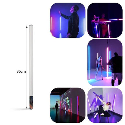 LUXCeO 85cm RGB LED Stick Light for Video and Photography - versatile battery-powered RGB tube for studio shoots, live streams and ambient lighting