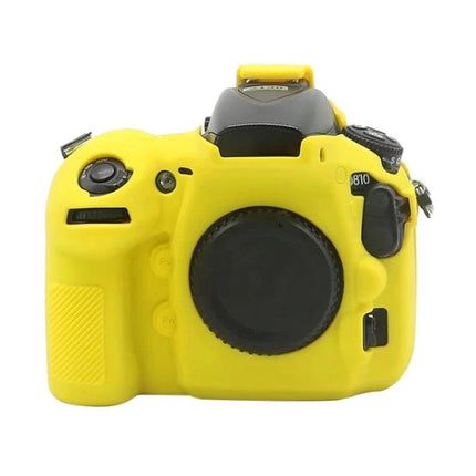 Durable Soft Silicone Protective Case for Nikon D810 - bright yellow soft silicone camera cover shielding body and controls