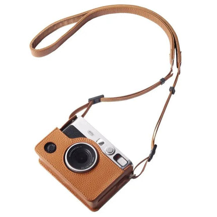 Protective Genuine Leather Case for FUJIFILM instax mini Evo with Strap