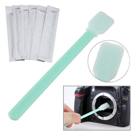 Set of 6 Cleaning Swab Sticks for Camera and Screen Cleaning - mint swab cleaning sensor and phone screens without scratches