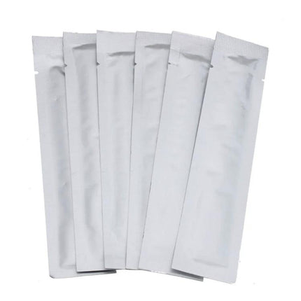 Set of 6 Cleaning Swab Sticks for Camera and Screen Cleaning in individual sterile packets, angled view showing six swabs