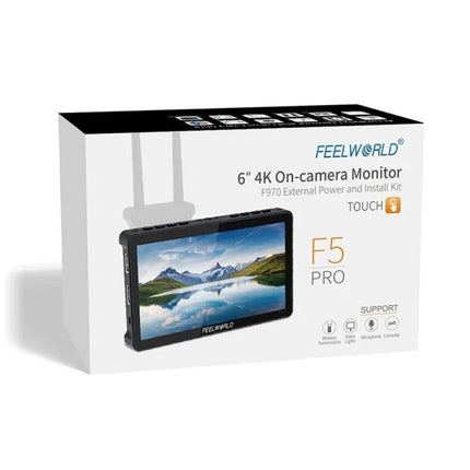FEELWORLD F5 Pro V4 6 Inch Touch Screen Field Monitor for Cameras — 6" IPS touch on-camera monitor for videographers